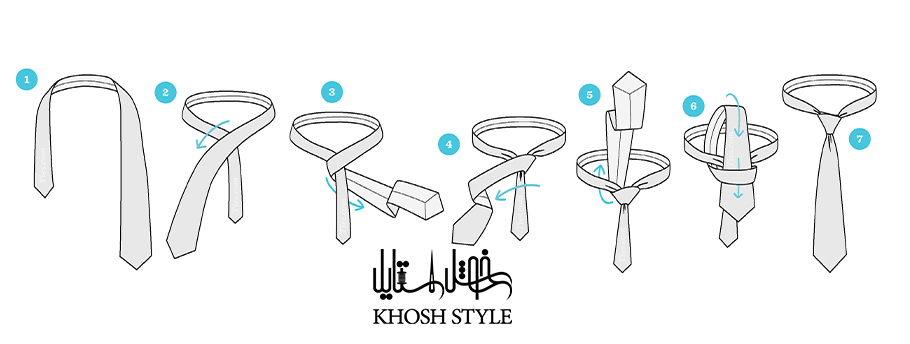 گره چهار به دست (Four-in-Hand Knot 